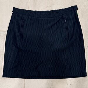 Women's A-Line Textured Black Skirt